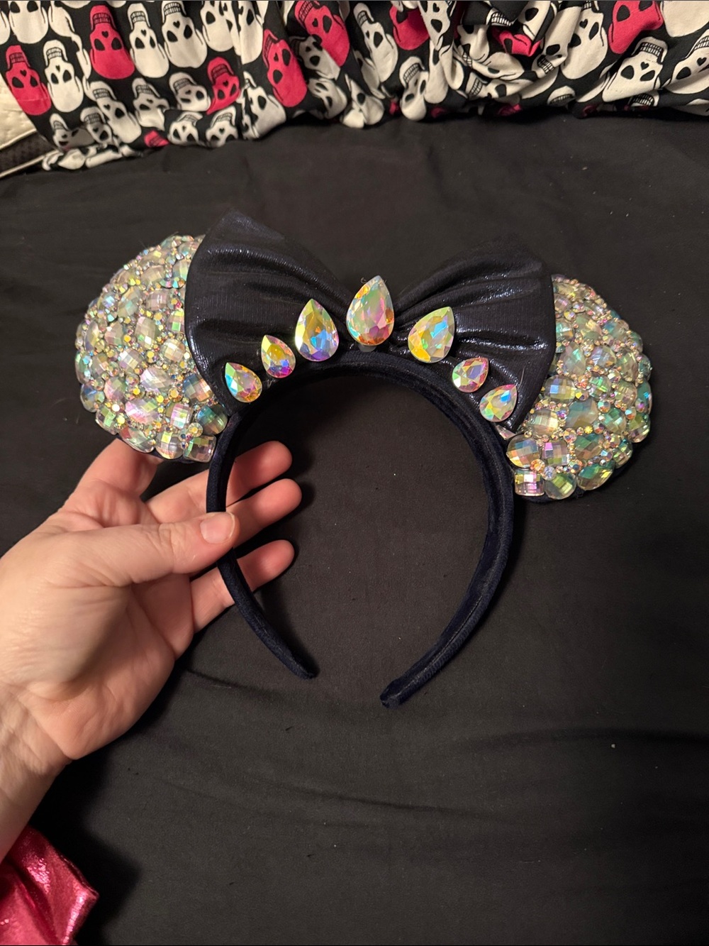 Crystal Embellished Minnie Ear Headband - Iridescent Gems